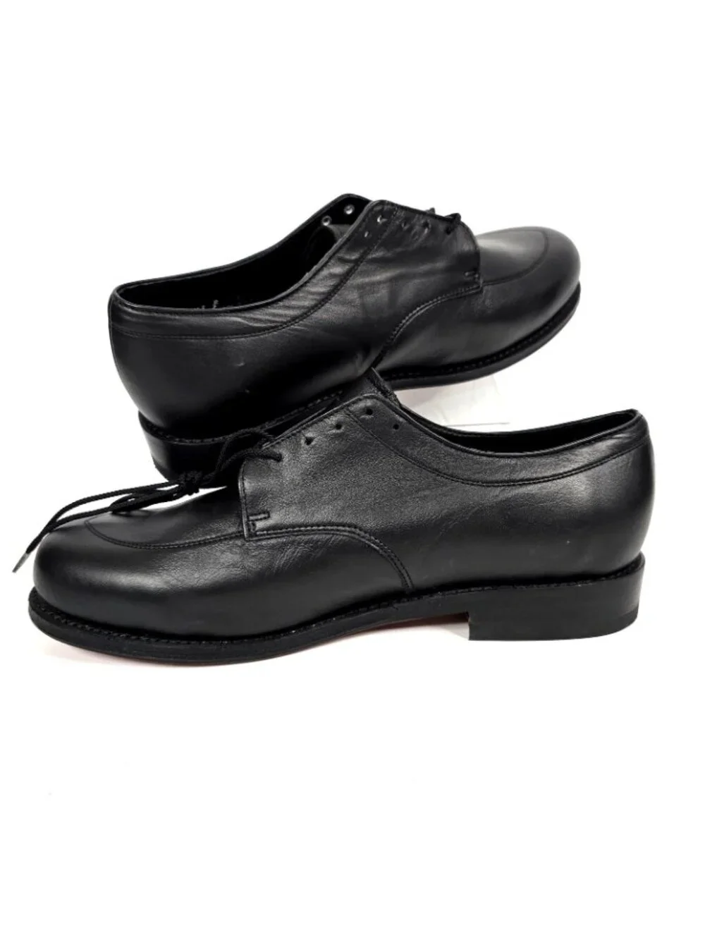New P.W. Minor Black Leather Made In U.S.A Oxford Style Shoes Men's Size 13